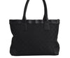 Authentic GUCCI Vintage Hand Tote Bag GG Canvas Leather 0021119 Black 7703J