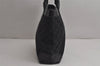 Authentic GUCCI Vintage Hand Tote Bag GG Canvas Leather 0021119 Black 7703J