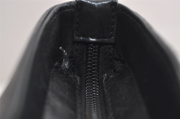 Authentic GUCCI Vintage Hand Tote Bag GG Canvas Leather 0021119 Black 7703J