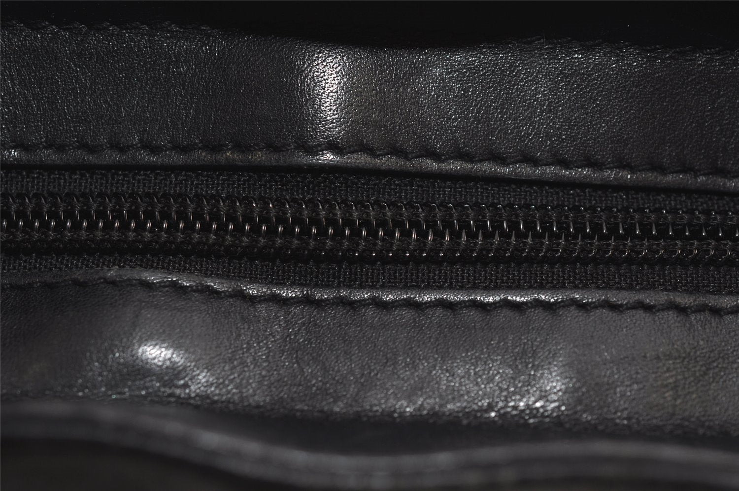 Authentic GUCCI Vintage Hand Tote Bag GG Canvas Leather 0021119 Black 7703J