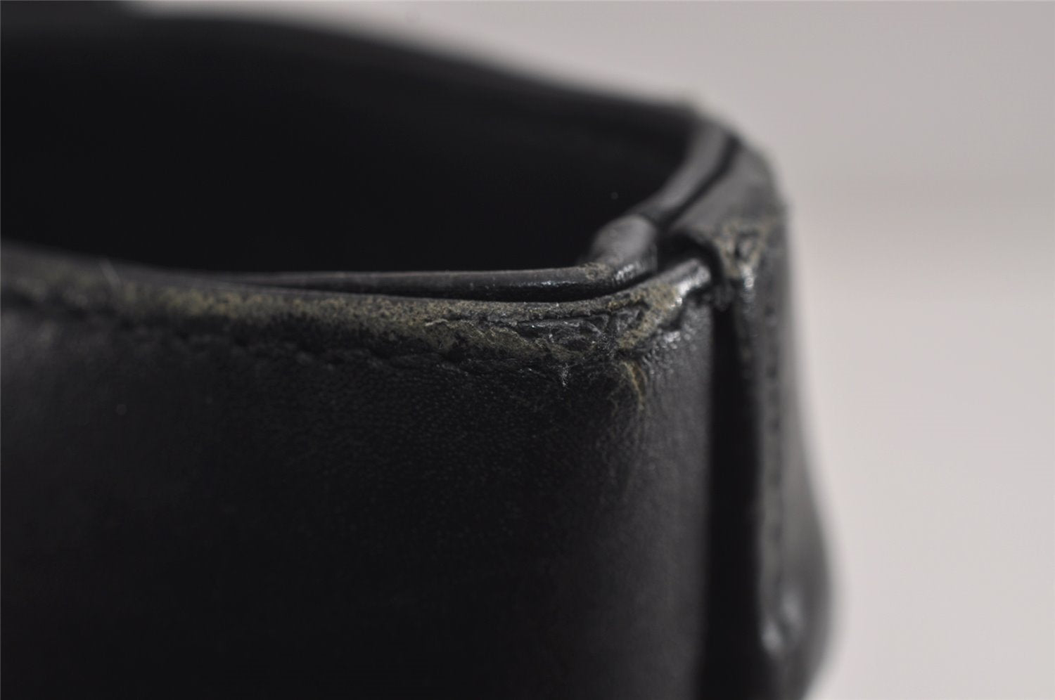 Authentic GUCCI Vintage Hand Tote Bag GG Canvas Leather 0021119 Black 7703J