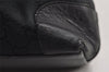 Authentic GUCCI Vintage Hand Tote Bag GG Canvas Leather 0021119 Black 7703J