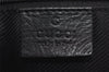 Authentic GUCCI Vintage Hand Tote Bag GG Canvas Leather 0021119 Black 7703J