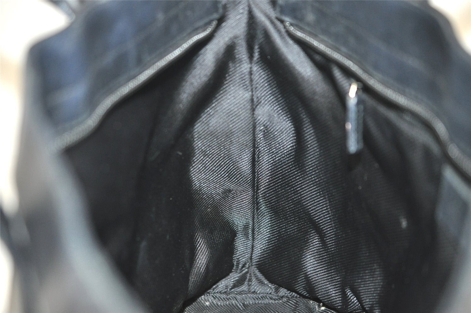 Authentic GUCCI Vintage Hand Tote Bag GG Canvas Leather 0021119 Black 7703J