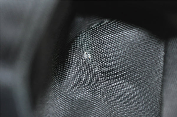 Authentic GUCCI Vintage Hand Tote Bag GG Canvas Leather 0021119 Black 7703J