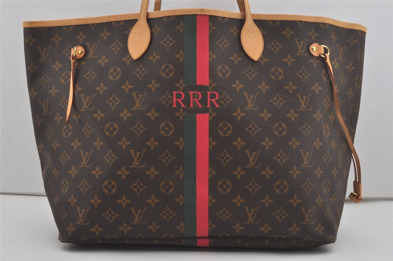 Authentic Louis Vuitton Mon Monogram Neverfull GM Shoulder Tote Bag LV 7704I