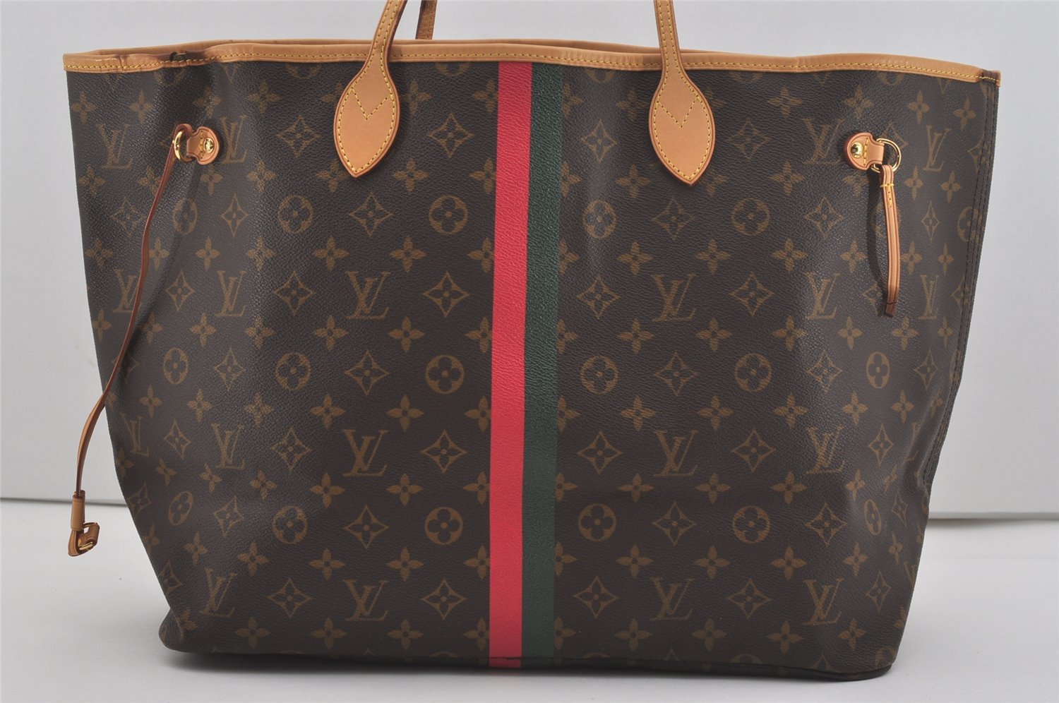 Authentic Louis Vuitton Mon Monogram Neverfull GM Shoulder Tote Bag LV 7704I