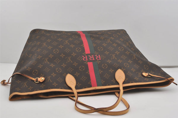 Authentic Louis Vuitton Mon Monogram Neverfull GM Shoulder Tote Bag LV 7704I