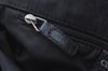 Authentic Christian Dior Trotter Lovely Hand Bag Purse Nylon Leather Black 7704J