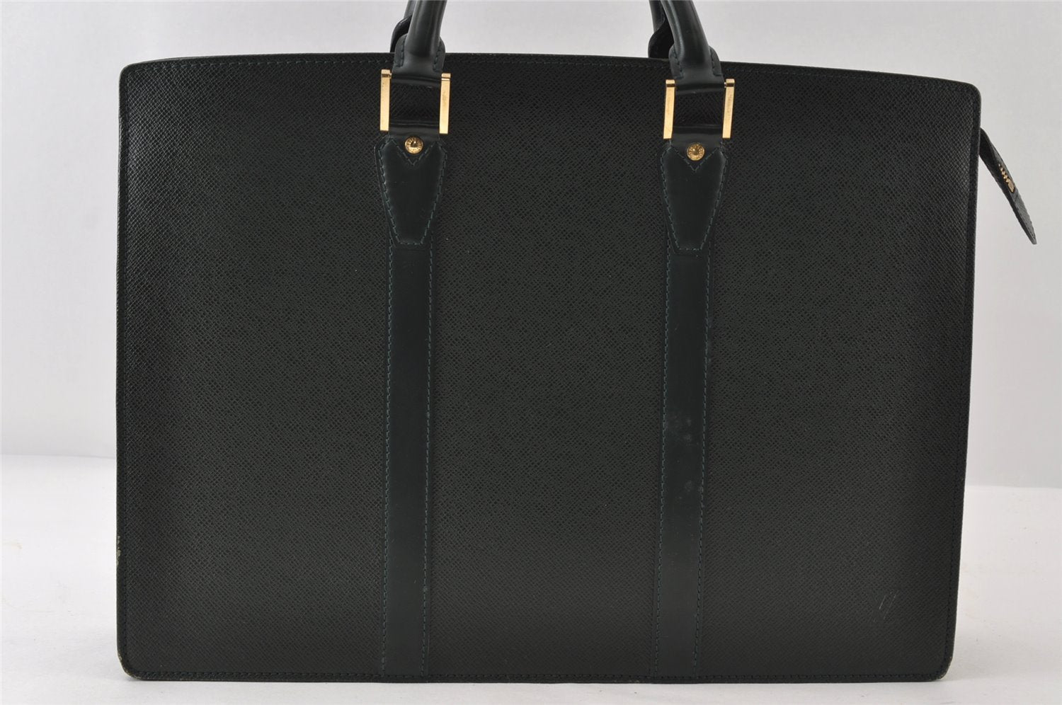 Auth Louis Vuitton Taiga Porte Documents Lozan 2Way Briefcase M30054 Green 7705I