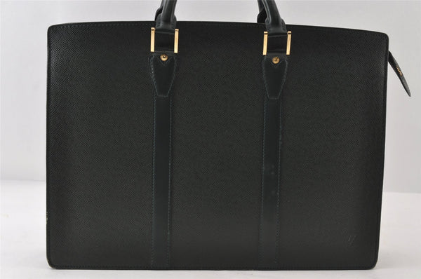 Auth Louis Vuitton Taiga Porte Documents Lozan 2Way Briefcase M30054 Green 7705I