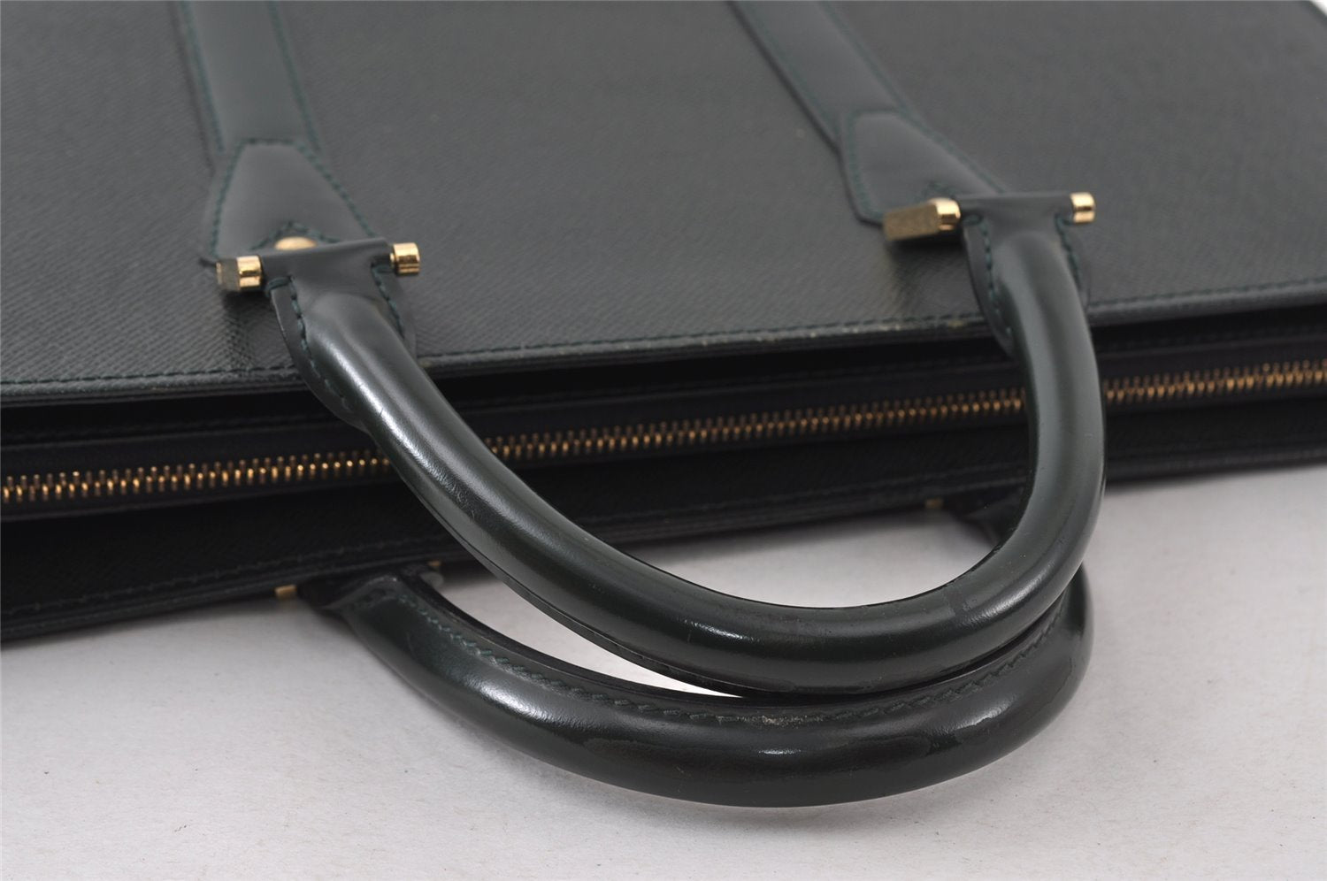 Auth Louis Vuitton Taiga Porte Documents Lozan 2Way Briefcase M30054 Green 7705I