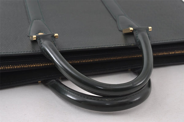 Auth Louis Vuitton Taiga Porte Documents Lozan 2Way Briefcase M30054 Green 7705I