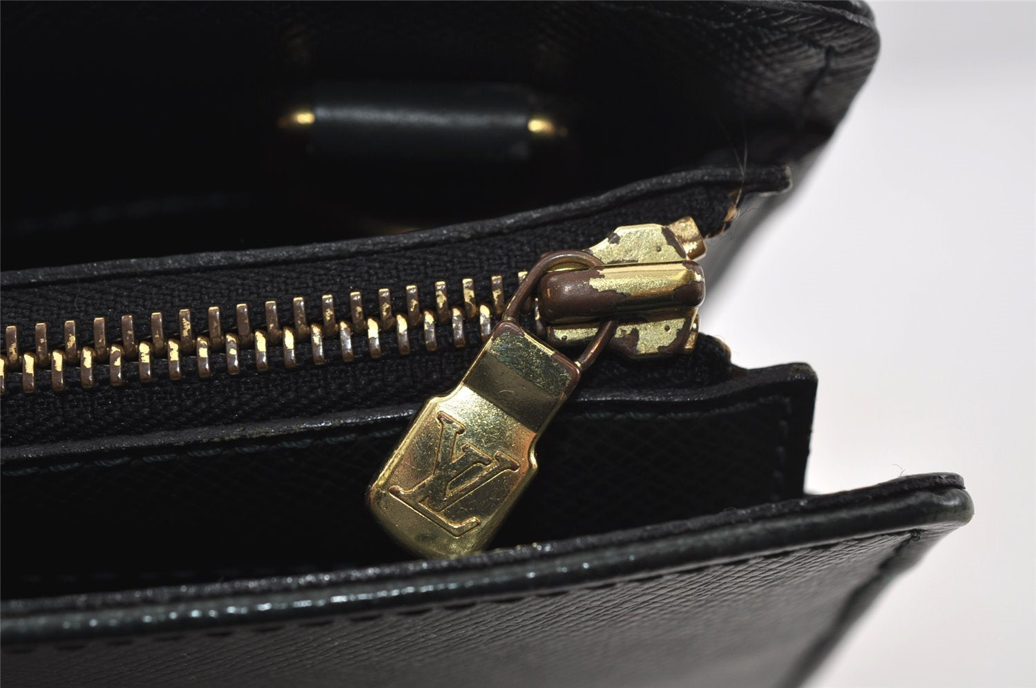 Auth Louis Vuitton Taiga Porte Documents Lozan 2Way Briefcase M30054 Green 7705I