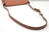 Authentic Burberrys Vintage Leather Shoulder Cross Body Bag Purse Brown 7705J