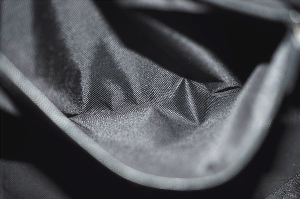 Authentic GUCCI Vintage Hand Tote Bag GG Canvas Leather 0021121 Black 7707J