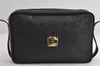 Authentic MCM Vintage Shoulder Cross Body Bag Purse PVC Leather Black 7708I