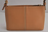 Authentic BURBERRY Vintage Leather Shoulder Hand Bag Purse Beige 7708J