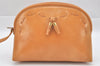 Authentic CELINE Vintage Shoulder Cross Body Bag Purse Leather Beige Junk 7709I