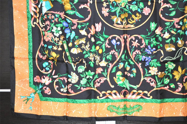 Auth HERMES Carre 90 Scarf "PIERRES d' ORIENT et d' OCCIDENT" Silk Box 7712J