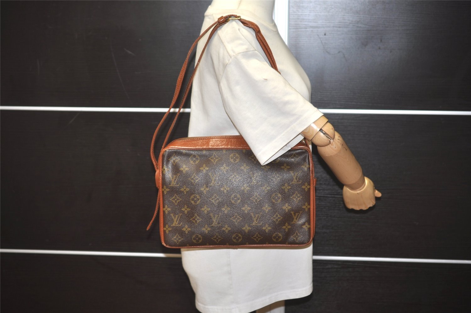 Auth Louis Vuitton Monogram Sac Bandouliere 30 Shoulder Bag Old Model Junk 7713I