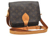 Authentic Louis Vuitton Monogram Cartouchiere MM M51253 Shoulder Cross Bag 7713K