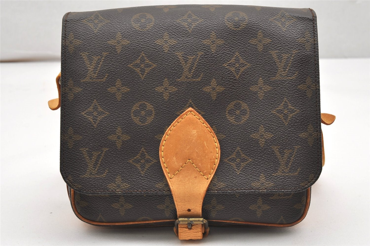 Authentic Louis Vuitton Monogram Cartouchiere MM M51253 Shoulder Cross Bag 7713K