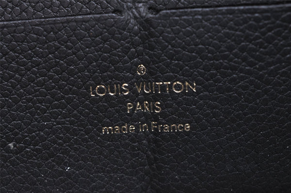 Authentic Louis Vuitton Monogram Empreinte Zippy Wallet Black M61864 LV 7715I