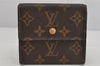 Authentic Louis Vuitton Monogram M61652 Porte Monnaie Billet Carte Credit 7715J