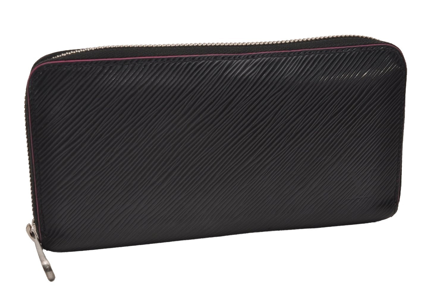 Authentic Louis Vuitton Epi Zippy Long Wallet Purse Black Pink M64838 LV 7716I