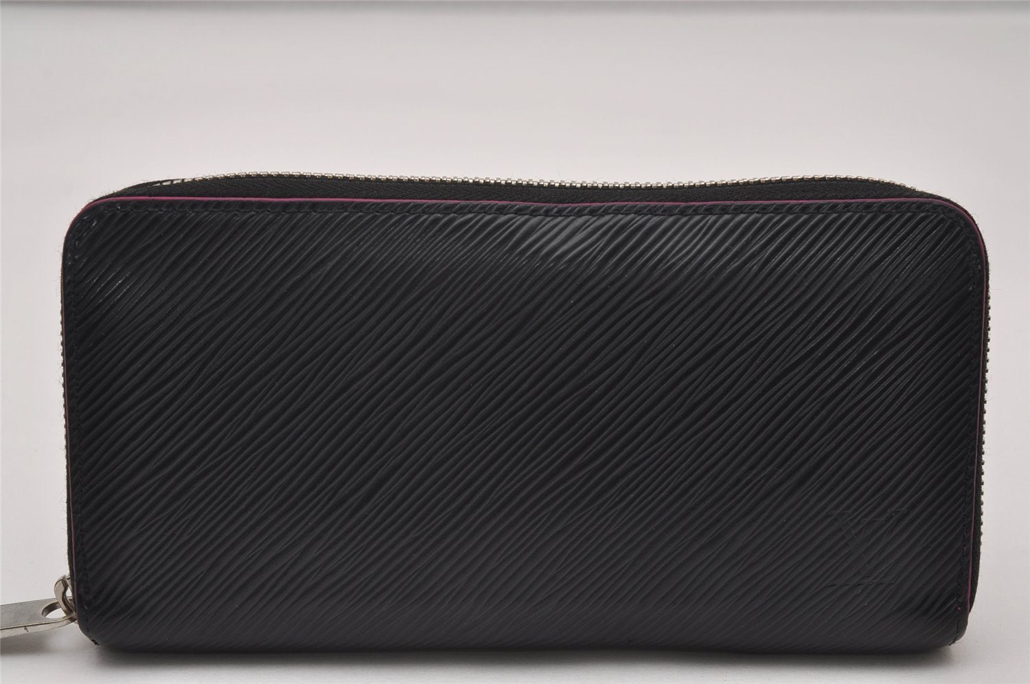 Authentic Louis Vuitton Epi Zippy Long Wallet Purse Black Pink M64838 LV 7716I