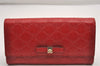 Authentic GUCCI Guccissima GG Leather Long Wallet Purse 388679 Red Box 7717I