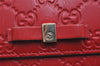 Authentic GUCCI Guccissima GG Leather Long Wallet Purse 388679 Red Box 7717I