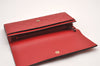 Authentic GUCCI Guccissima GG Leather Long Wallet Purse 388679 Red Box 7717I