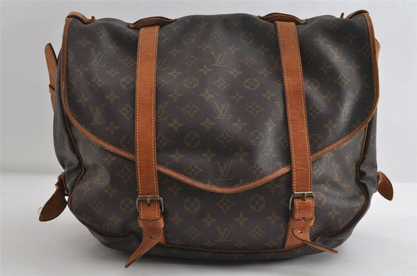 Authentic Louis Vuitton Monogram Saumur 43 Shoulder Cross Bag M42252 LV 7719I