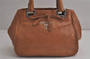 Authentic PRADA Leather Nappa 2Way Shoulder Hand Bag Purse Brown 7719J