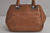 Authentic PRADA Leather Nappa 2Way Shoulder Hand Bag Purse Brown 7719J