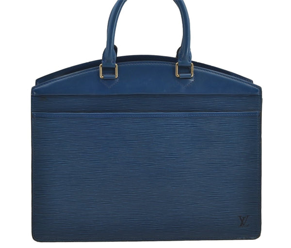 Authentic Louis Vuitton Epi Riviera Hand Bag Blue M48185 LV Junk 7720I