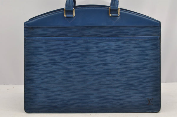Authentic Louis Vuitton Epi Riviera Hand Bag Blue M48185 LV Junk 7720I