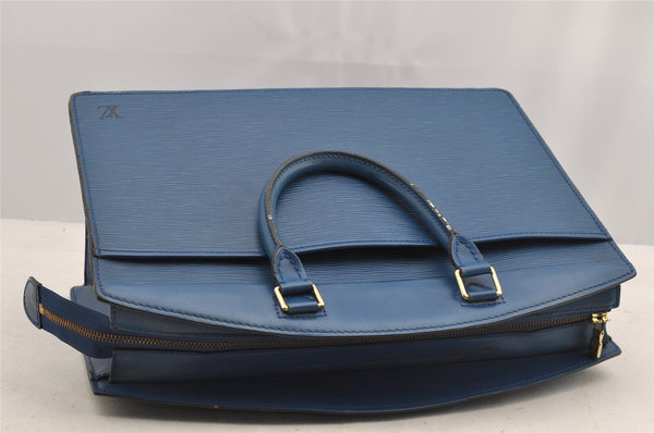 Authentic Louis Vuitton Epi Riviera Hand Bag Blue M48185 LV Junk 7720I