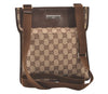Authentic GUCCI Shoulder Cross Body Bag GG Canvas Leather 27639 Brown 7721J