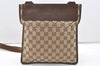 Authentic GUCCI Shoulder Cross Body Bag GG Canvas Leather 27639 Brown 7721J