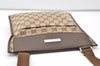 Authentic GUCCI Shoulder Cross Body Bag GG Canvas Leather 27639 Brown 7721J