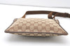 Authentic GUCCI Shoulder Cross Body Bag GG Canvas Leather 27639 Brown 7721J