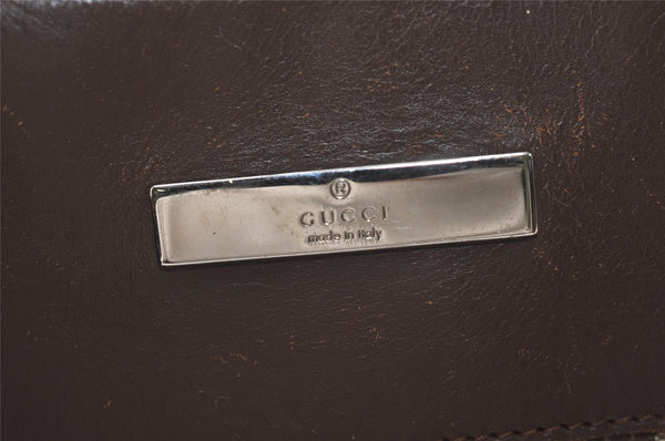 Authentic GUCCI Shoulder Cross Body Bag GG Canvas Leather 27639 Brown 7721J