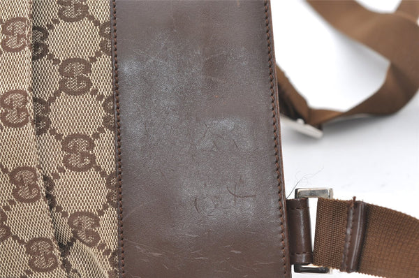 Authentic GUCCI Shoulder Cross Body Bag GG Canvas Leather 27639 Brown 7721J