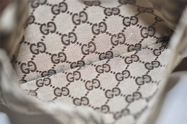 Authentic GUCCI Shoulder Cross Body Bag GG Canvas Leather 27639 Brown 7721J