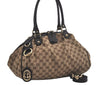 Authentic GUCCI Sukey 2Way Shoulder Tote Bag GG Canvas Leather Brown 7722I