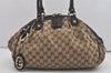 Authentic GUCCI Sukey 2Way Shoulder Tote Bag GG Canvas Leather Brown 7722I