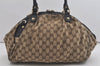 Authentic GUCCI Sukey 2Way Shoulder Tote Bag GG Canvas Leather Brown 7722I